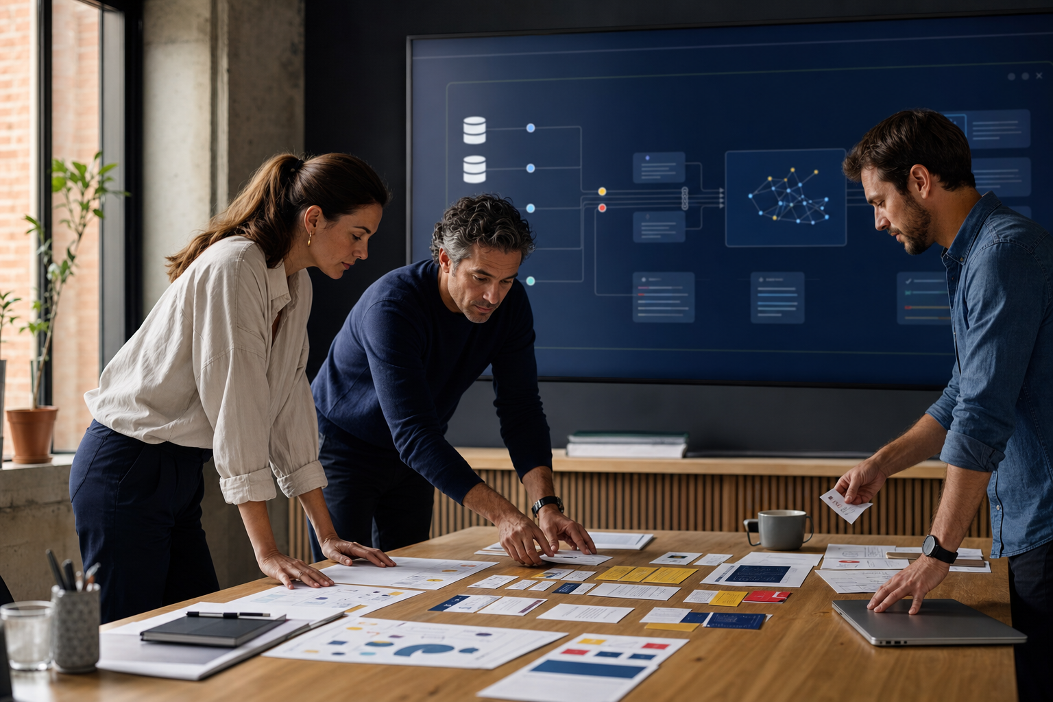 Equipo empresarial organizando procesos y datos antes de incorporar inteligencia artificial